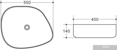 Умывальник BelBagno BB1435-Nero