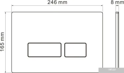 Roxen Cube Bidet One Rimless 6 в 1 StounFix Slim 583046 (кнопка: черный матовый)