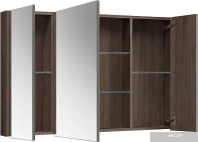 Belux Шкаф с зеркалом Стокгольм ВШ 100 (194, орех карини натуральный)