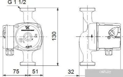 Насос Grundfos UPS 25-60 130