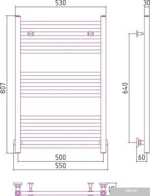 Полотенцесушитель Сунержа Модус 800x500 31-0250-8050