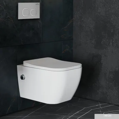 Roxen Cube Bidet One Rimless 6 в 1 StounFix Slim 569118 (кнопка: матовая)