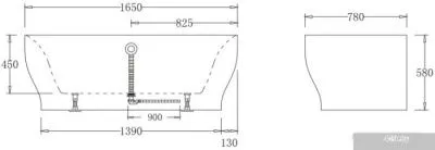 Ванна BelBagno BB74 165x78