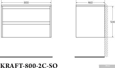 BelBagno Тумба под умывальник Kraft-800-2C-SO-BO (bianco opaco)
