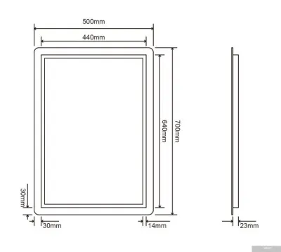 Roxen Зеркало Bella 510055-50 50х70