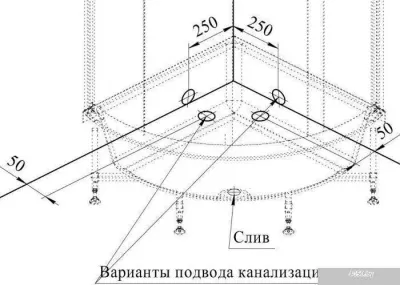 Душевой поддон Radomir 92x92 1-11-0-0-0-002