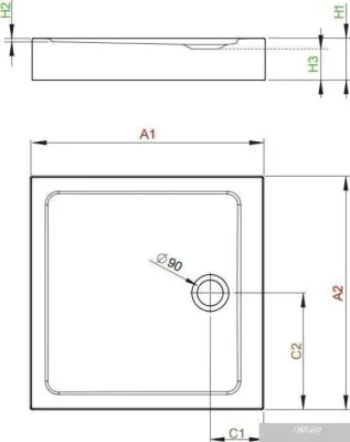 Душевой поддон Radaway Doros C Compact 90x90 [SDRC9090-05]