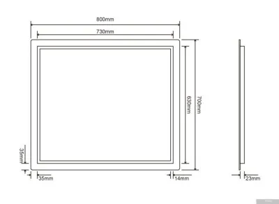 Roxen Зеркало Gotem 510165-80 80х70
