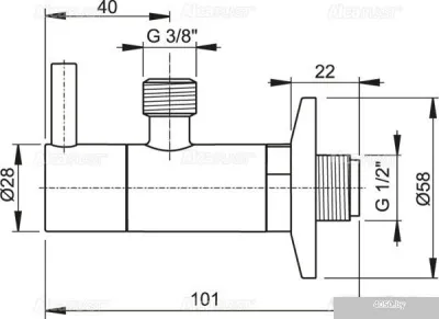 Alcaplast Угловой вентиль с фильтром 1/2x3/8 ARV001
