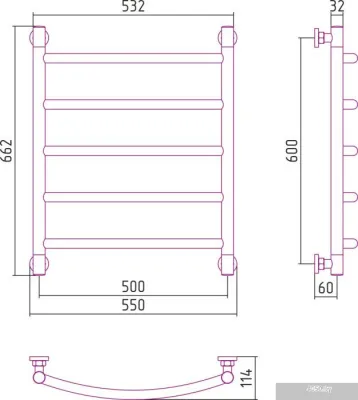 Полотенцесушитель Сунержа Галант+ 600x500 03-0200-6050