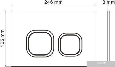 Roxen Antares Bidet в комплекте с инсталляцией StounFix Slim 6 в 1 942567 (кнопка: хром глянец)