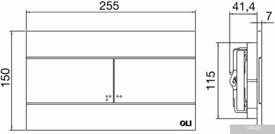 OLI OLI80 с клавишей смыва Slim 883423 (хром)