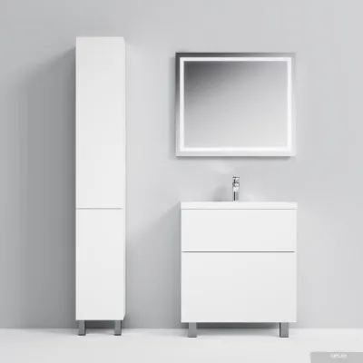 AM.PM Шкаф-пенал Gem 30 M90CSL0306WG (левый, белый глянец)