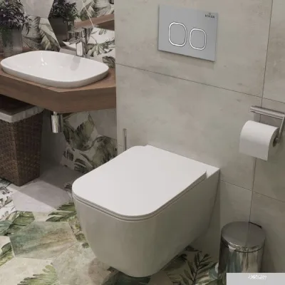 Roxen Cube One Rimless 6 в 1 StounFix Slim 566036 (кнопка: матовая)