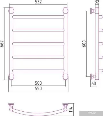 Полотенцесушитель Сунержа Галант+ 600x500 31-0200-6050