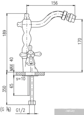 Смеситель Slezak RAV Морава Ретро MK120.5/9SM