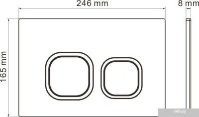 Roxen Cube One Rimless 6 в 1 StounFix Slim 550013 (кнопка: хром)