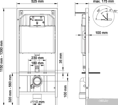 Унитаз Berges Wasserhaus Ego Rimless + Toma Slim + Novum525 + L5 047215