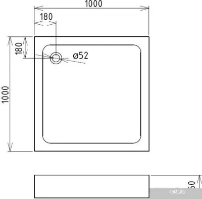 Душевой поддон Gemy ST16T 100x100