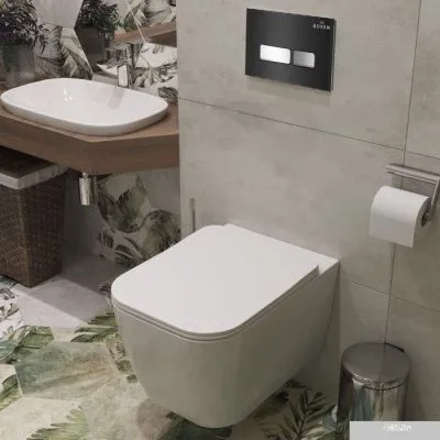 Roxen Cube One Rimless 6 в 1 StounFix Slim 646038 (чёрное стекло)