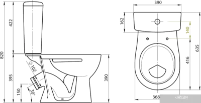 Унитаз Santeri Орион Стандарт (1.P400.8.S00.00B.F)