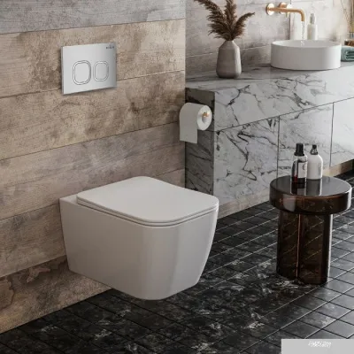 Roxen Cube One Rimless 6 в 1 StounFix Slim 550013 (кнопка: хром)