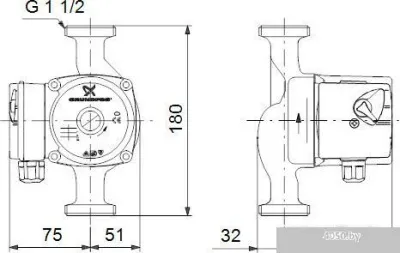 Насос Grundfos UPS 25-70 180