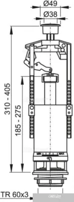 Спускной клапан Alcaplast A2000-CHROM-BL-01