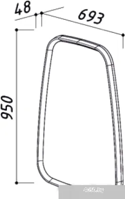 Belux Зеркало Темза В70 (белый)