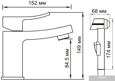 Смеситель Wasserkraft Aller 1068