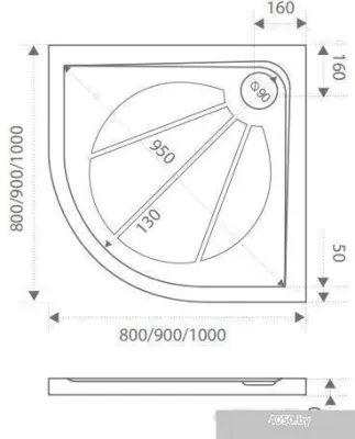Душевой поддон Good Door Эклипс 90x90