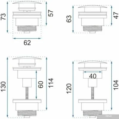 Rea Klik-Klak REA-A8586 (матовое золото)