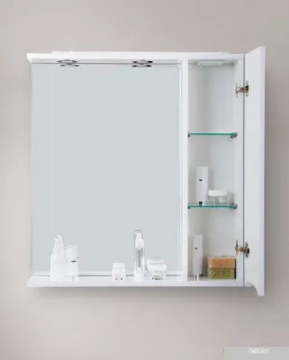 BelBagno Шкаф с зеркалом Marino-SPC-800/750-1A-BL-P-R (bianco lucido)