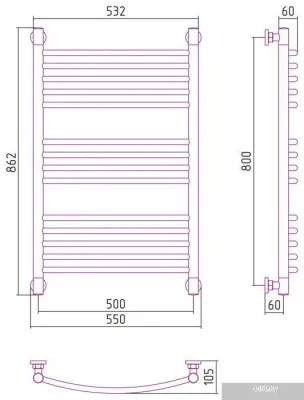 Сунержа Богема+ выгнутая 800х500 31-0221-8050