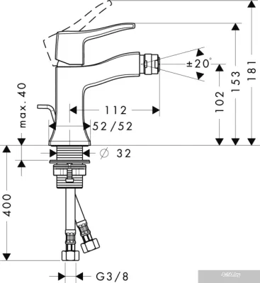 Смеситель Hansgrohe Metris Classic 31275000