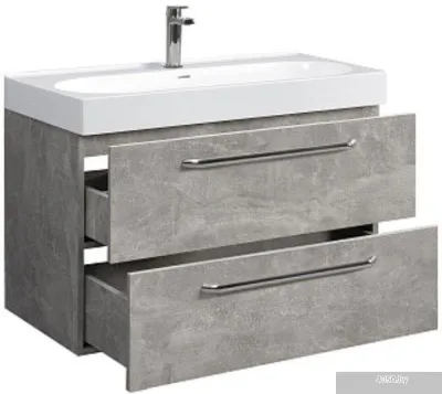 Belux Тумба под умывальник Стокгольм НП 90-02 (31, бетон чикаго светло-серый)