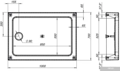 Душевой поддон Aquanet GL180 100x70