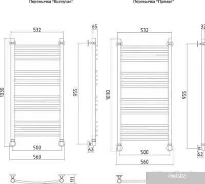 Полотенцесушитель Сунержа Богема 1000x500