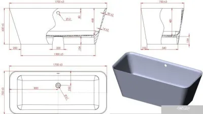 Ванна Astra-Form Орион 170x75