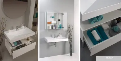 Belux Тумба под умывальник Триумф НП85-01 (1, белый глянцевый)