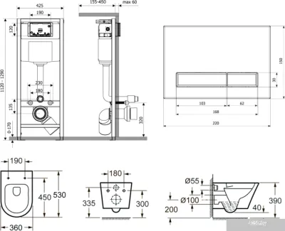 Унитаз Lavinia Boho Relfix Biore Rimless 7 в 1 87050189 (белое стекло)