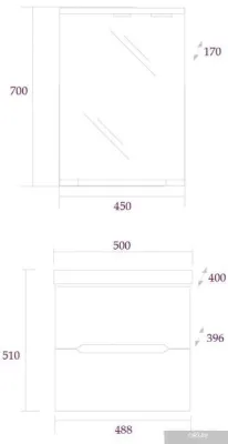 Onika Тумба Айленд 50.13 под умывальник Como 50 (белый)
