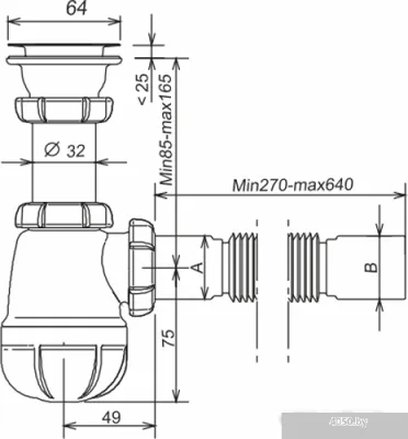 Сифон Aquant S1015-35