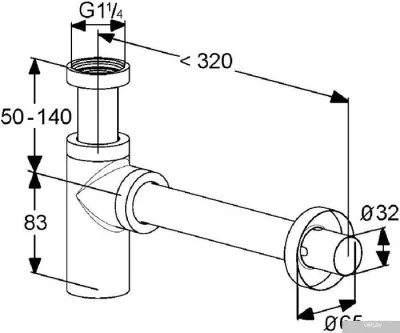 Сифон Kludi 1002005-00