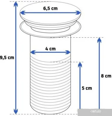 Rea White Klik-Klak (с отверстием для перелива)