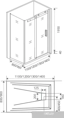 Душевая дверь Good Door Galaxy WTW 110 (левая) [GALAXY WTW-110-C-CH]