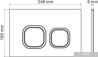 Roxen Antares Bidet в комплекте с инсталляцией StounFix Slim 6 в 1 934445 (кнопка: белый глянец)