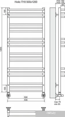 Полотенцесушитель TERMINUS Кельн П18 (530x1200)