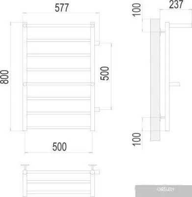 Полотенцесушитель TERMINUS Анкона П8 500х800 бп