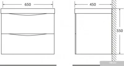 BelBagno Тумба под умывальник Marino-650-2C-SO-RG-P (rovere grigio)